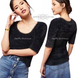 Anthropologie {Knitted & Knotted} faux fur eyelash sweater *shop@iamwarrior
